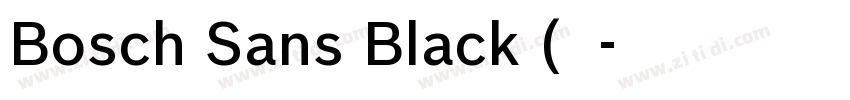 Bosch Sans Black (标题字体转换